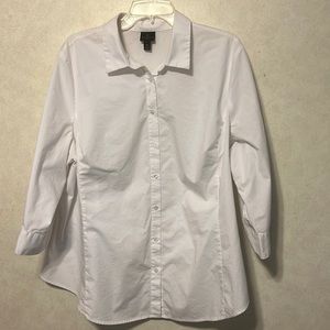 Worthington Woman Plus Size Poplin Style Blouse.